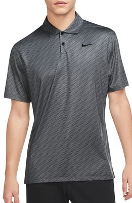 Nike Golf Dri-FIT Vapor Stripe Golf Polo in Dark Smoke Grey/Black