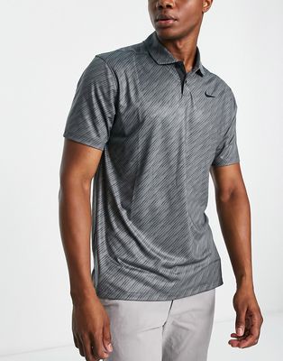 Nike Golf Dri-FIT Vapor stripe polo in gray