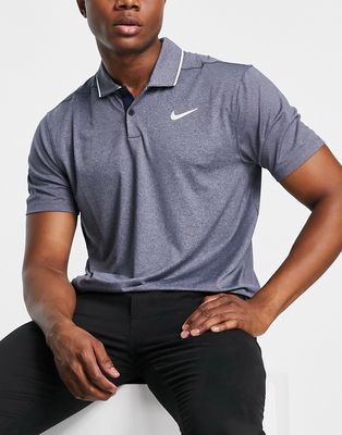 Nike Golf Dri-FIT Vapor Swoosh tipped polo in navy-Gray