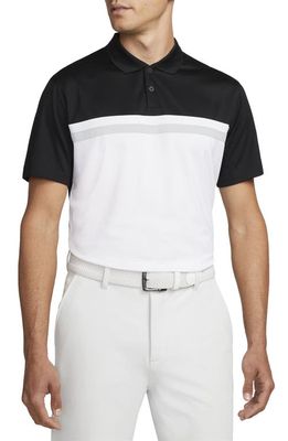 Nike Golf Dri-FIT Victory Golf Polo in Black/White/Light Smoke Grey