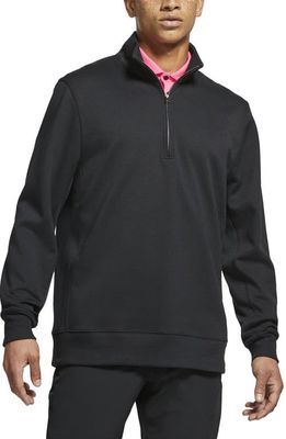 Nike Golf Nike Dri-FIT Player Half Zip Golf Pullover in Black/black/brushed Silver