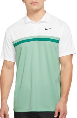 Nike Golf Nike Dri-FIT Victory Golf Polo in White/Green/Black