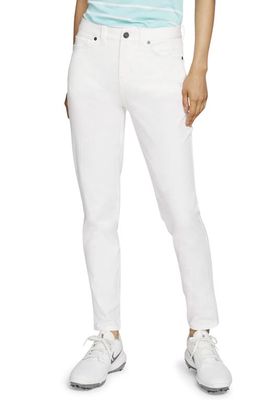 Nike Golf Nike Slim Fit Cotton Blend Golf Pants in White/White