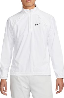 Nike Golf Repel Tour Water-Resistant Half Zip Golf Jacket in White/Black