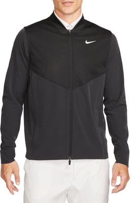 Nike Golf Tour Essential Water-Repellent Golf Jacket in Black/Black/White