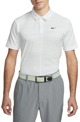 Nike Golf Unscripted Cotton Blend Golf Polo in White/Summit White/Black