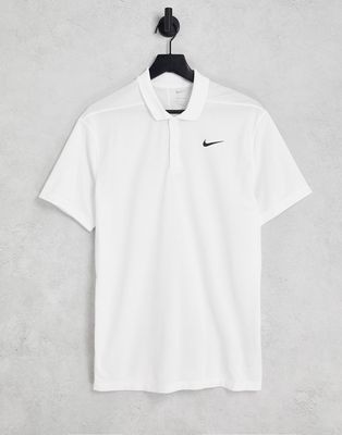 Nike Golf Victory Swoosh chest polo in white