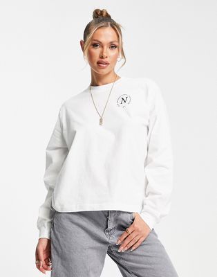 Nike Graphic boxy sweatshirt in white