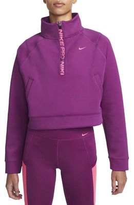 Nike Half Zip Pullover in Viotech/Hyper Pink