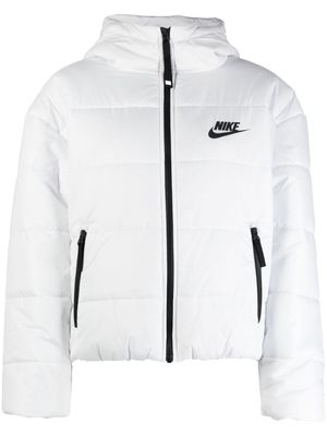 Nike hooded puffer jacket - White