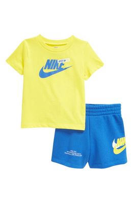 Nike Icon Graphic T-Shirt & Shorts Set in Game Royal