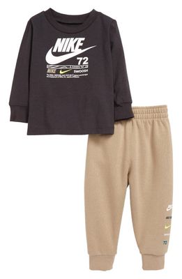 Nike Illuminate Graphic Sweatshirt & Joggers Set in Khaki