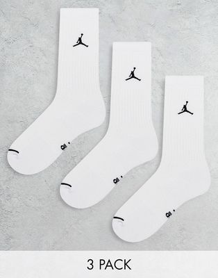 Nike Jordan 3 pack socks in white