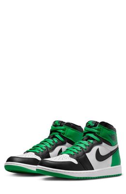 Nike Jordan Air Jordan 1 Retro High Top Sneaker in Black/Lucky Green/White