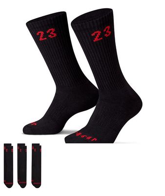 Nike Jordan Essentials 3 pack socks in black