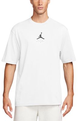 Nike Jordan Flight Cotton Graphic T-Shirt in White/Black/Pure Platinum