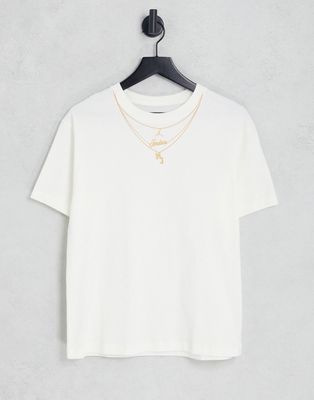 Nike Jordan Her Chain boxy t-shirt in cream-White