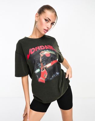 Nike Jordan Heritage printed t-shirt in black