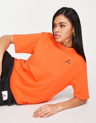 Nike Jordan logo T-shirt in orange