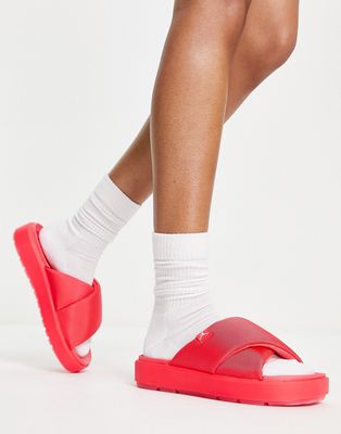 Nike Jordan Sophia platform sliders in siren red