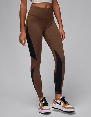 Nike Jordan Sport contoured legging in brown