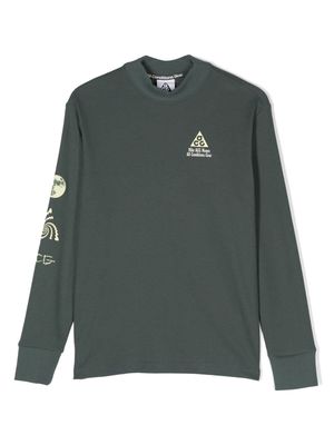 Nike Kids ACG logo-print sweatshirt - Green