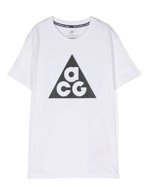Nike Kids ACG logo-print T-shirt - White