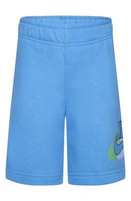Nike Kids' Active Joy French Terry Shorts in Baltic Blue