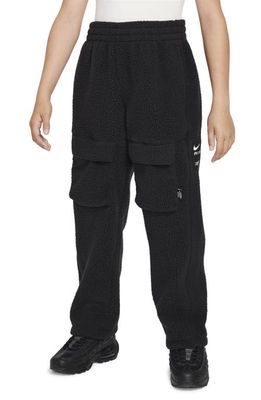 Nike Kids' Air Club Fleece Cargo Pants in Black