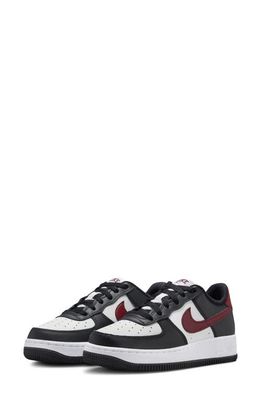 Nike Kids' Air Force 1 GS Sneaker in Black/Dark Red/White/White
