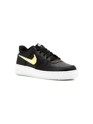 Nike Kids Air Force 1 Low Lv8 "Digital Swoosh - Black" sneakers