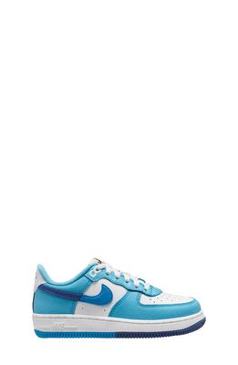 Nike Kids' Air Force 1 LV8 Sneaker in White/Light Blue/Royal Blue