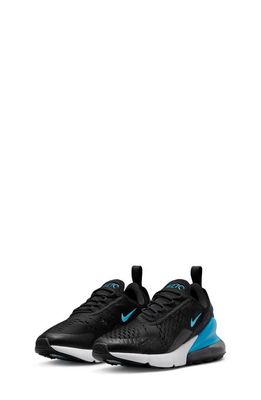 Nike Kids' Air Max 270 Sneaker in Black/White/Blue Lightning