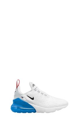 Nike Kids' Air Max 270 Sneaker in White/Black/Platinum/Blue