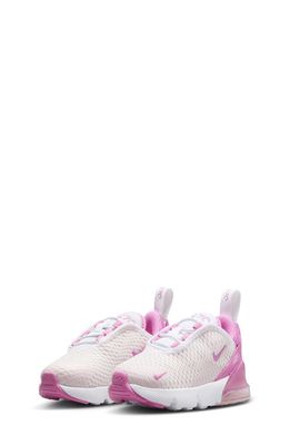 Nike Kids' Air Max 270 Sneaker in White/Pink Foam/Playful Pink