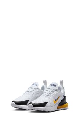Nike Kids' Air Max 270 Sneaker in White/White/University Gold