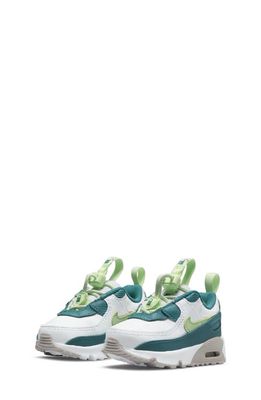 Nike Kids' Air Max 90 Toggle Sneaker in White/Spruce/Phantom/Volt