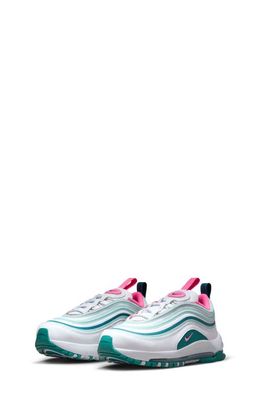 Nike Kids' Air Max 97 Sneaker in White/Teal/Jade/Pink