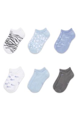 Nike Kids' Assorted 6-Pack Everyday Lightweight No-Show Socks in 905 Mltclr