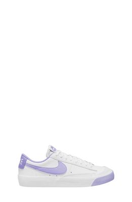 Nike Kids' Blazer Low '77 Low Top Sneaker in White/Lilac Bloom
