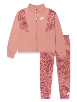 Nike Kids cheetah-print tracksuit - Pink