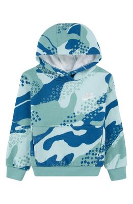 Nike Kids' Club Camo Fleece Hoodie in Mineral