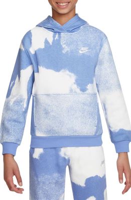 Nike Kids' Club Fleece Hoodie in Polar/Polar/White