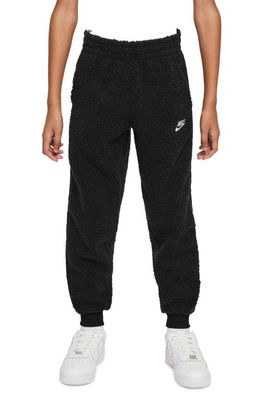 Nike Kids' Club Fleece Joggers in Black/Black/White