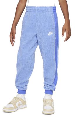 Nike Kids' Club Fleece Joggers in Polar/Blue Joy/White
