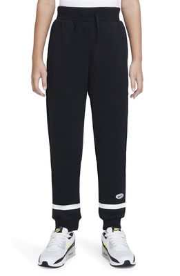 Nike Kids' Club Stripe Joggers in Black/White