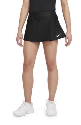 Nike Kids' Court Victory Dri-FIT Tennis Skirt in Black/White
