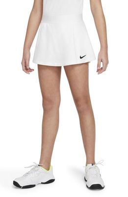 Nike Kids' Court Victory Dri-FIT Tennis Skirt in White/Black