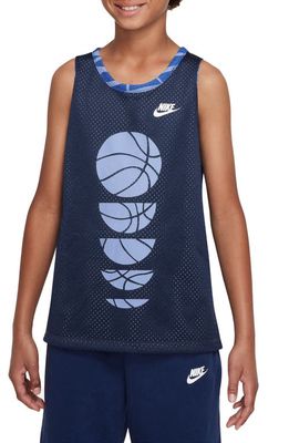 Nike Kids' Culture of B-Ball Jersey in Midnight Navy/White