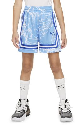 Nike Kids' Culture of Basketball Dri-FIT Print Shorts in University Blue/Game Royal